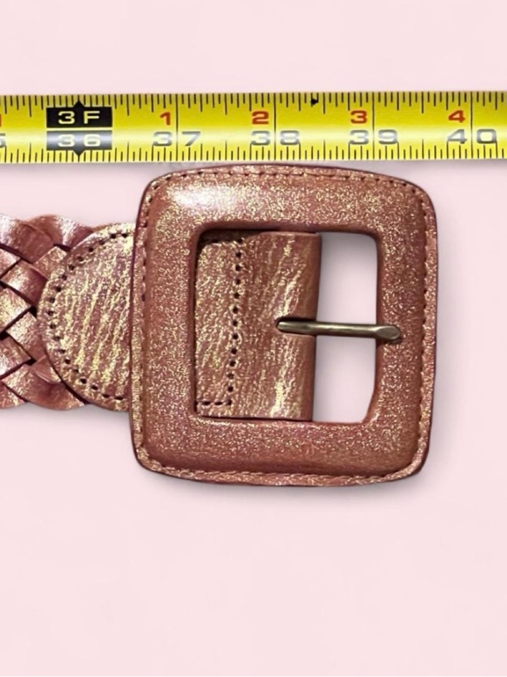 Braided Metallic Women's Belt - Picture 5 of 8